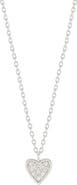 Estella Bartlett Pavé Crystal Mini Heart Charm Necklace