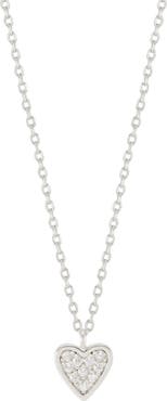 Estella Bartlett Pavé Crystal Mini Heart Charm Necklace