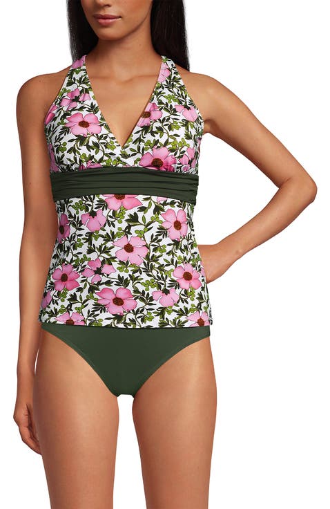 Chlorine Resistant Plunge X-Back Tankini Swimsuit Top