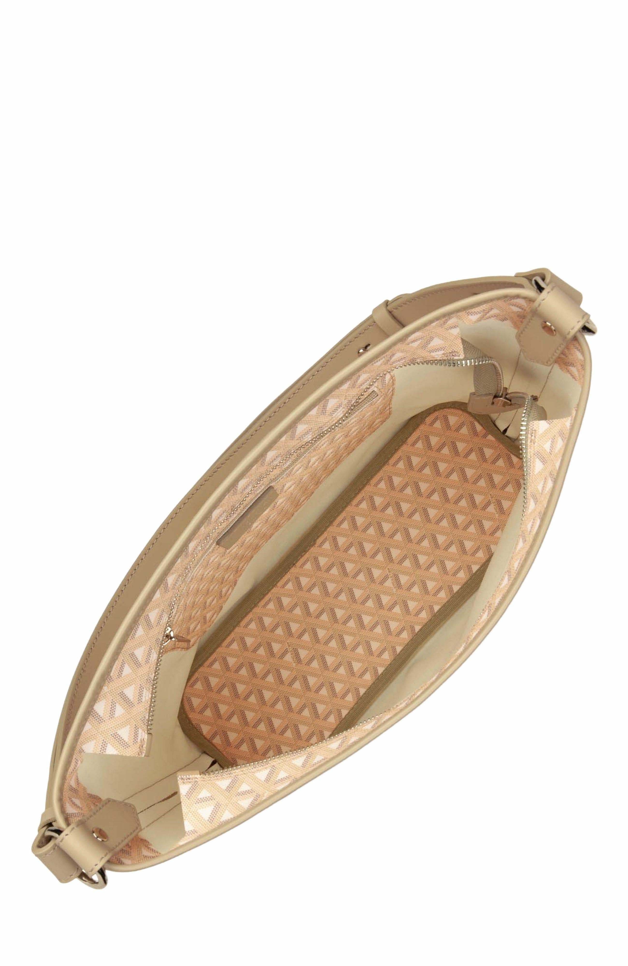 Lancaster Zipped Bucket Bag Ikon IT, Alternate, color, Beige