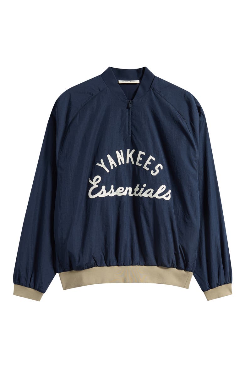 Yankees Half Zip Pullover, Main, color, DARK SAPPHIRE/ OVERLAND RIB