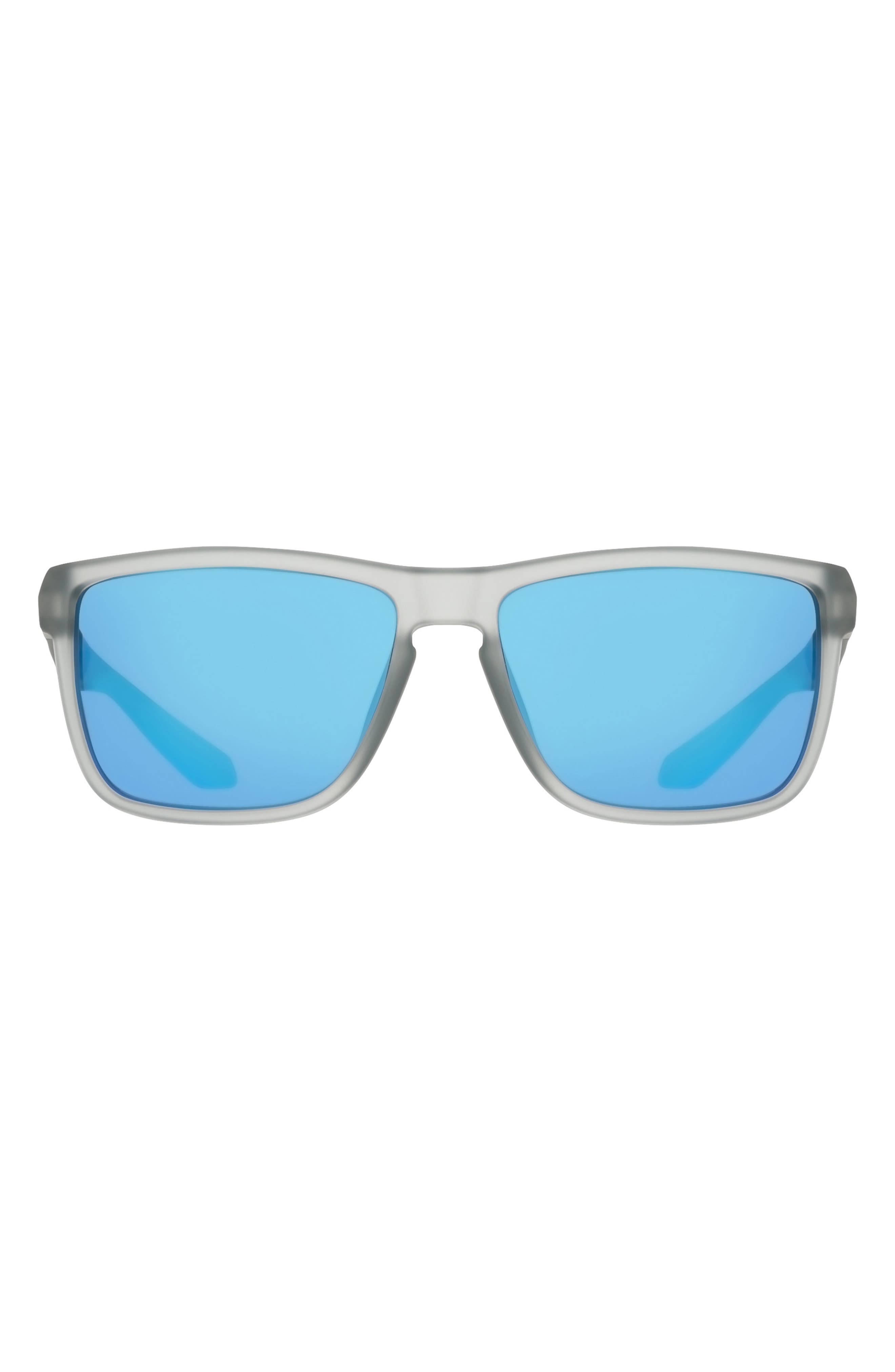 Dragon 58mm Rectangular Sunglasses In Matte Smoke/ Blue Mirror