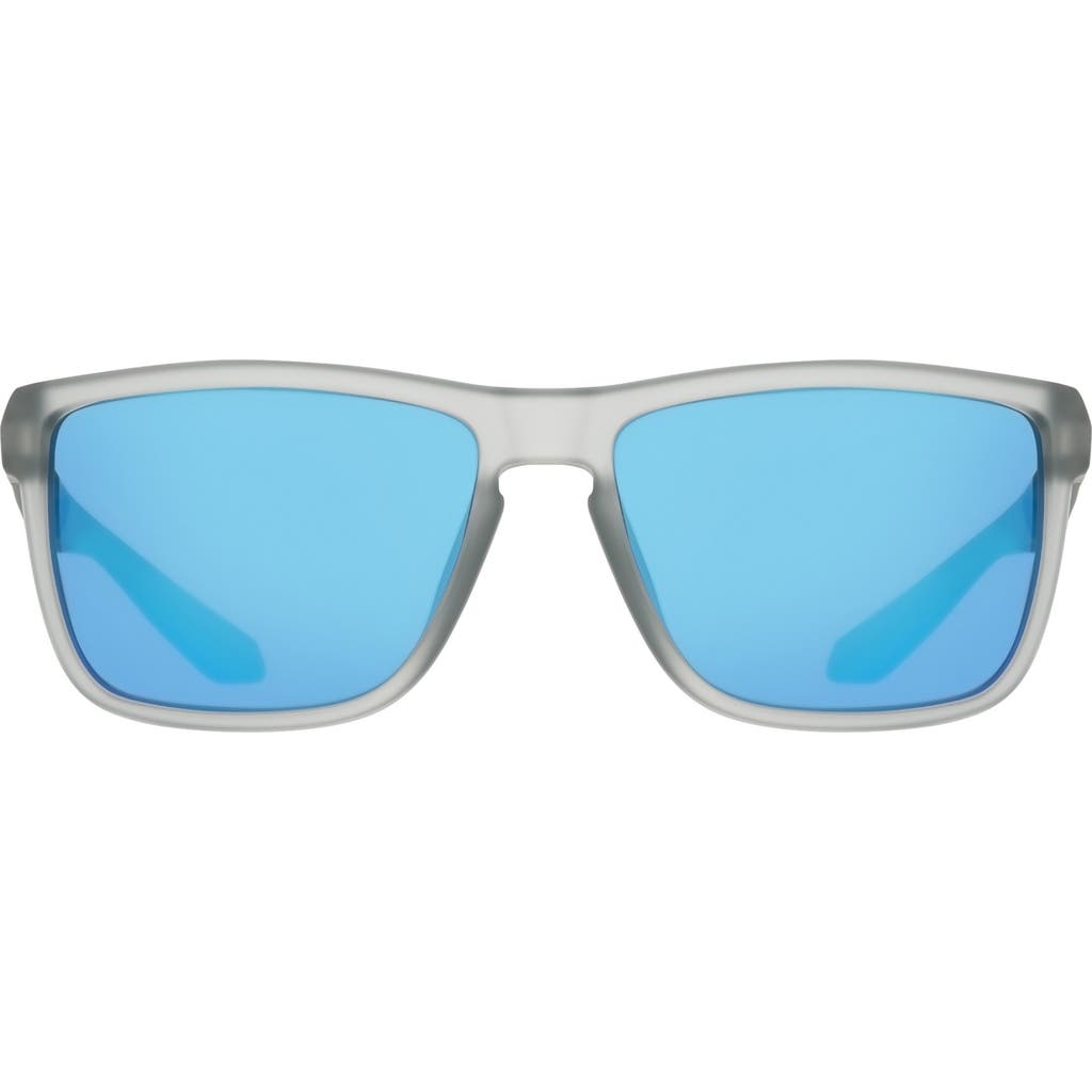Dragon 58mm Rectangular Sunglasses In Matte Smoke/ Blue Mirror