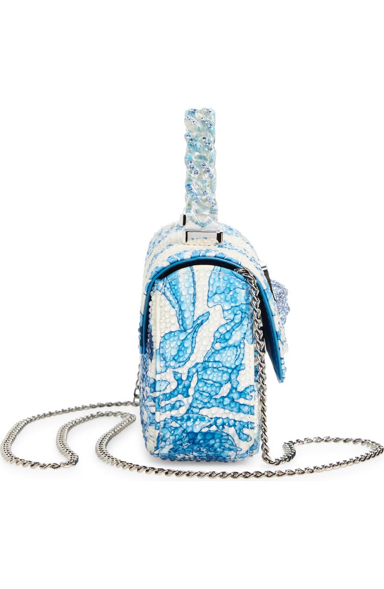 Versace Mini La Medusa Underwater Barocco Satin Top Handle Bag, Alternate, color,