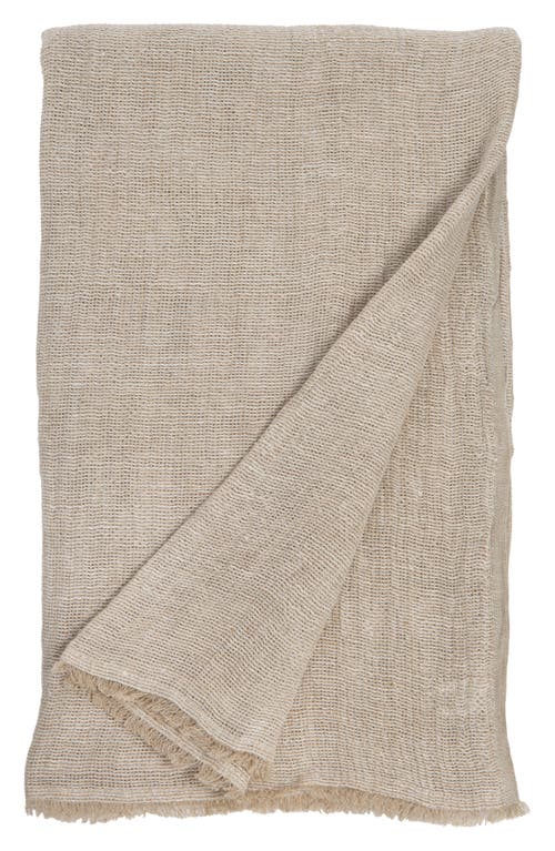 Pom Pom At Home River Oversize Linen Throw Blanket In Brown