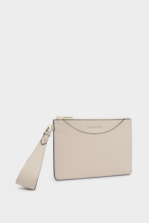 Alba Wristlet Pouch in Oyster