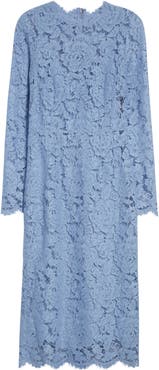 Dolce&Gabbana Long Sleeve Cordonetto Lace Sheath Dress