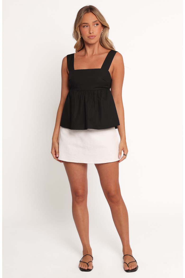 Chatham Cotton Babydoll Tank, Alternate, color, BLACK
