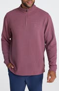 Bad Birdie Waffle Knit Quarter Zip Pullover