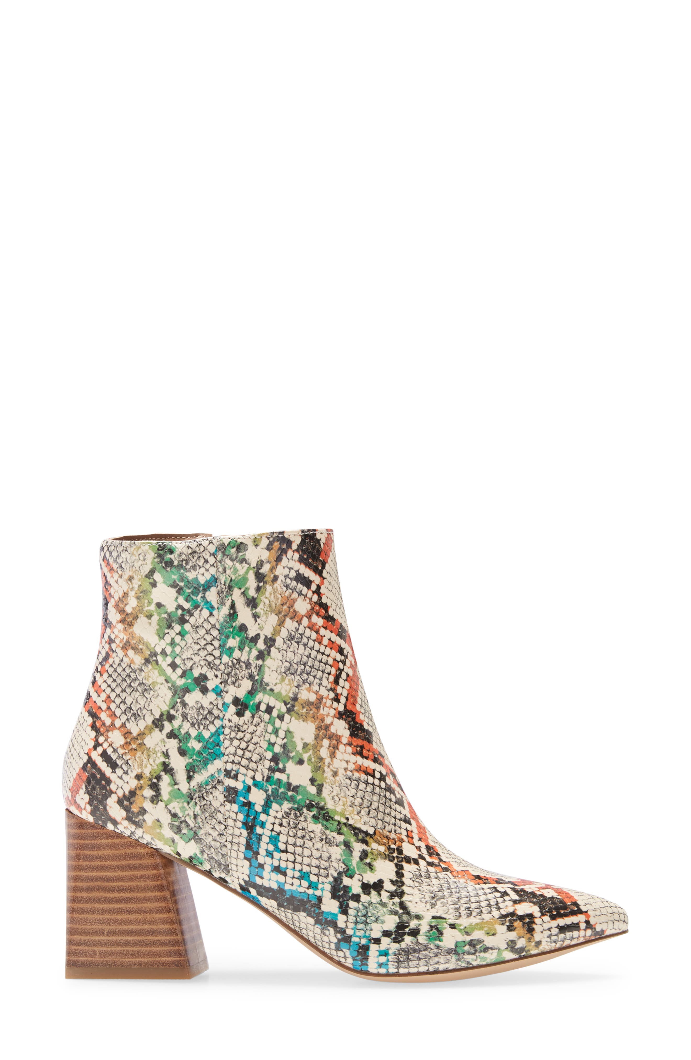 Nix Pointed Toe Bootie, Alternate, color, RAINBOW SNAKE PRINT