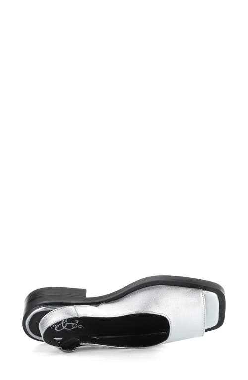 Bos. & Co. Elena Slingback Flat In Silver
