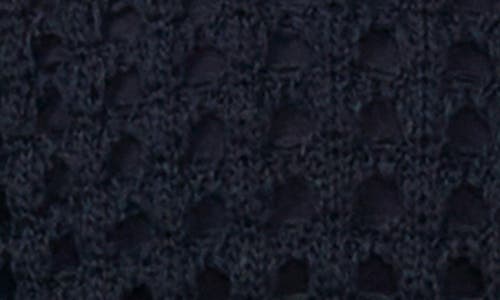 HALOGEN HALOGEN® RECYCLED POLYESTER OPEN WEAVE COLLAR CARDIGAN 