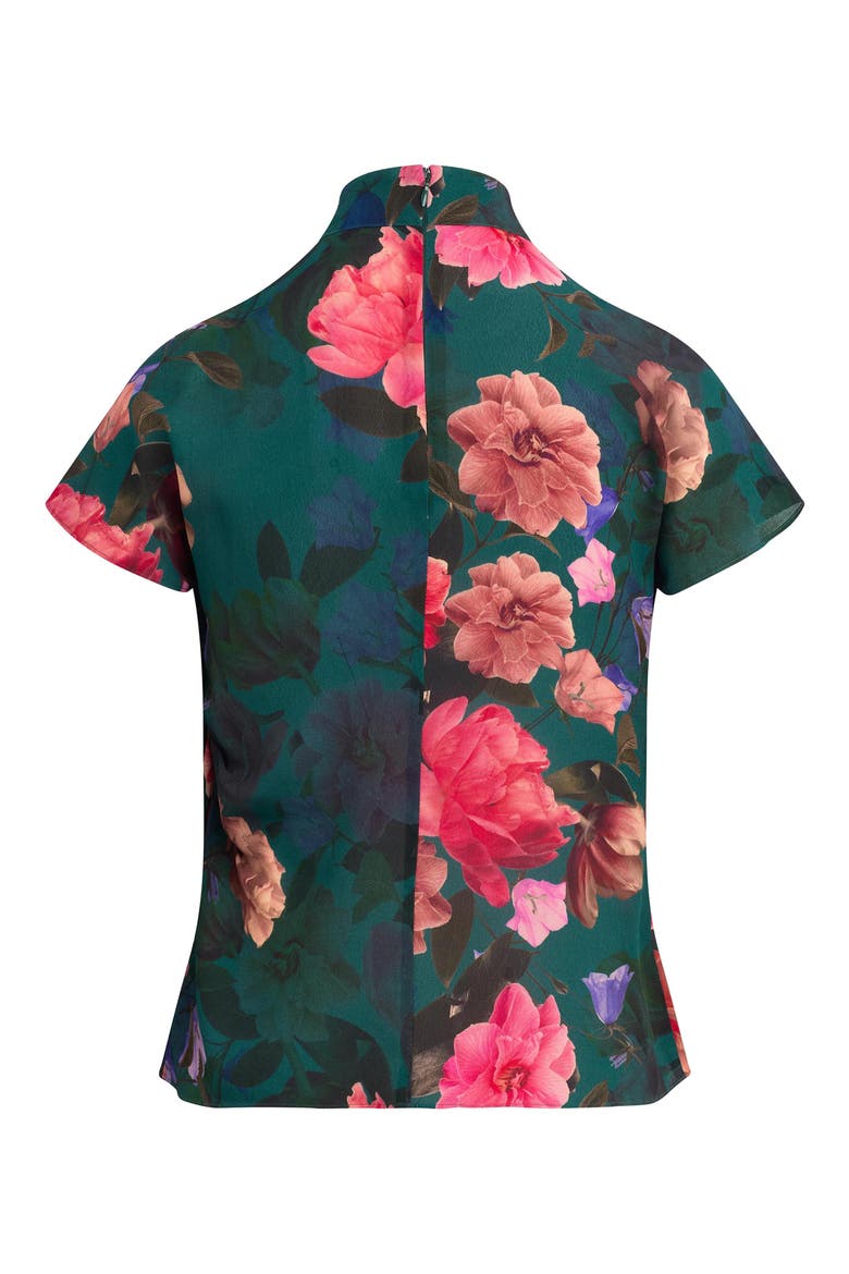 The Graceful Top with High Neck, Alternate, color, GEMSTONE FLORAL