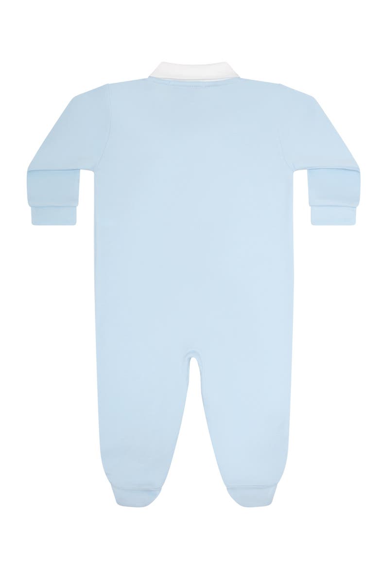 Mini Voyages Embroidery Snap Footie - Baby, Alternate, color, Blue