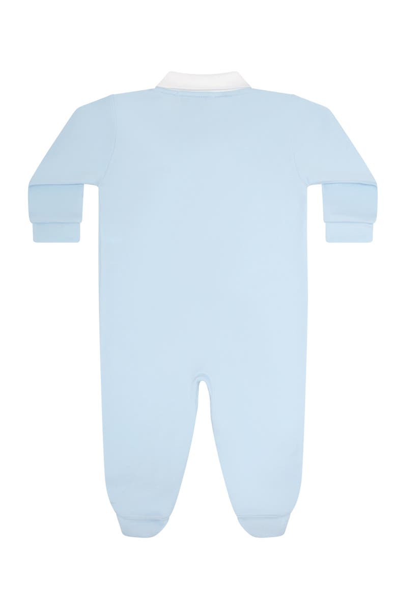 Nellapima Mini Voyages Embroidery Snap Footie - Baby, Alternate, color, Blue