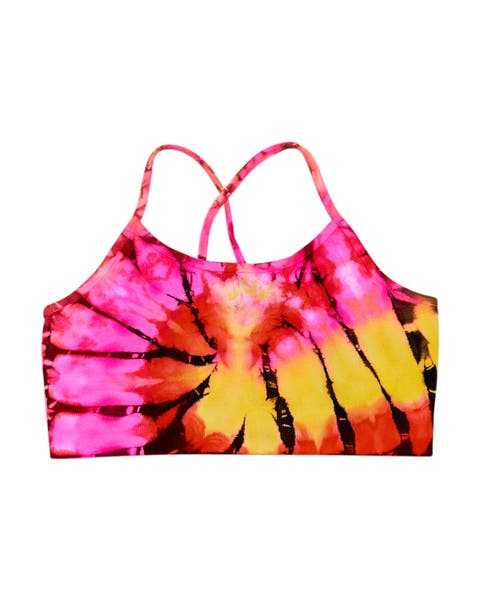 Swirl tie dye bra cami -Little Kids