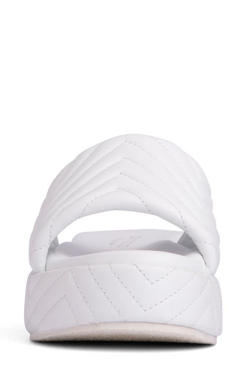 Beautiisoles Deedee Platform Slide Sandal In White