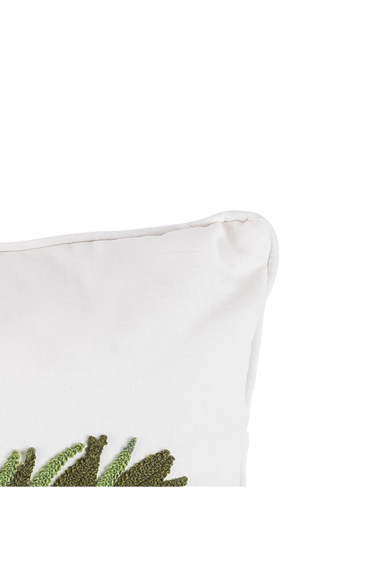 Pinecone Branch Tufted Accent Pillow, Alternate, color, Green
