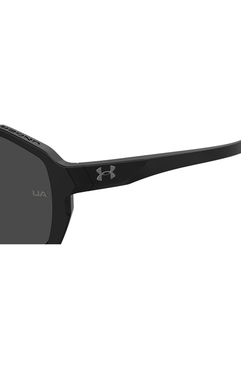 Under Armour Game Day 99mm Shield Sport Sunglasses, Alternate, color, Black / Grey Oleophobic