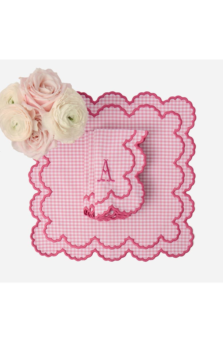 Mrs. Alice Pink Charlotte Gingham Napkins, Main, color, Pink