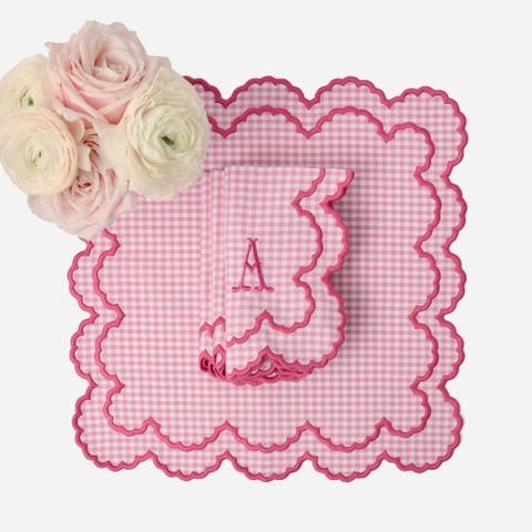 Pink Charlotte Gingham Napkins (Set of 4)
