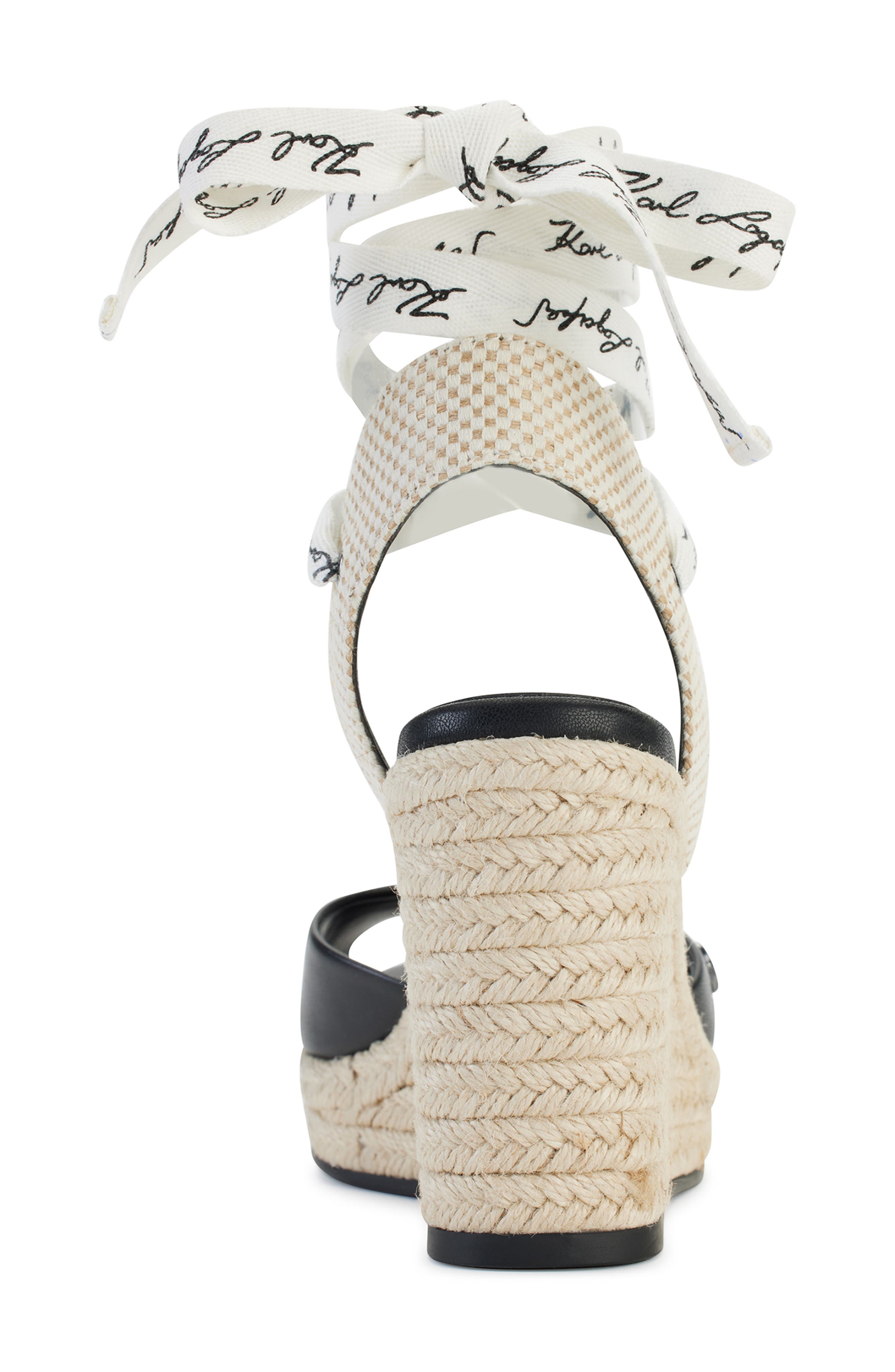 KARL LAGERFELD PARIS Cecilia Ankle Tie Sandal, Alternate, color, 