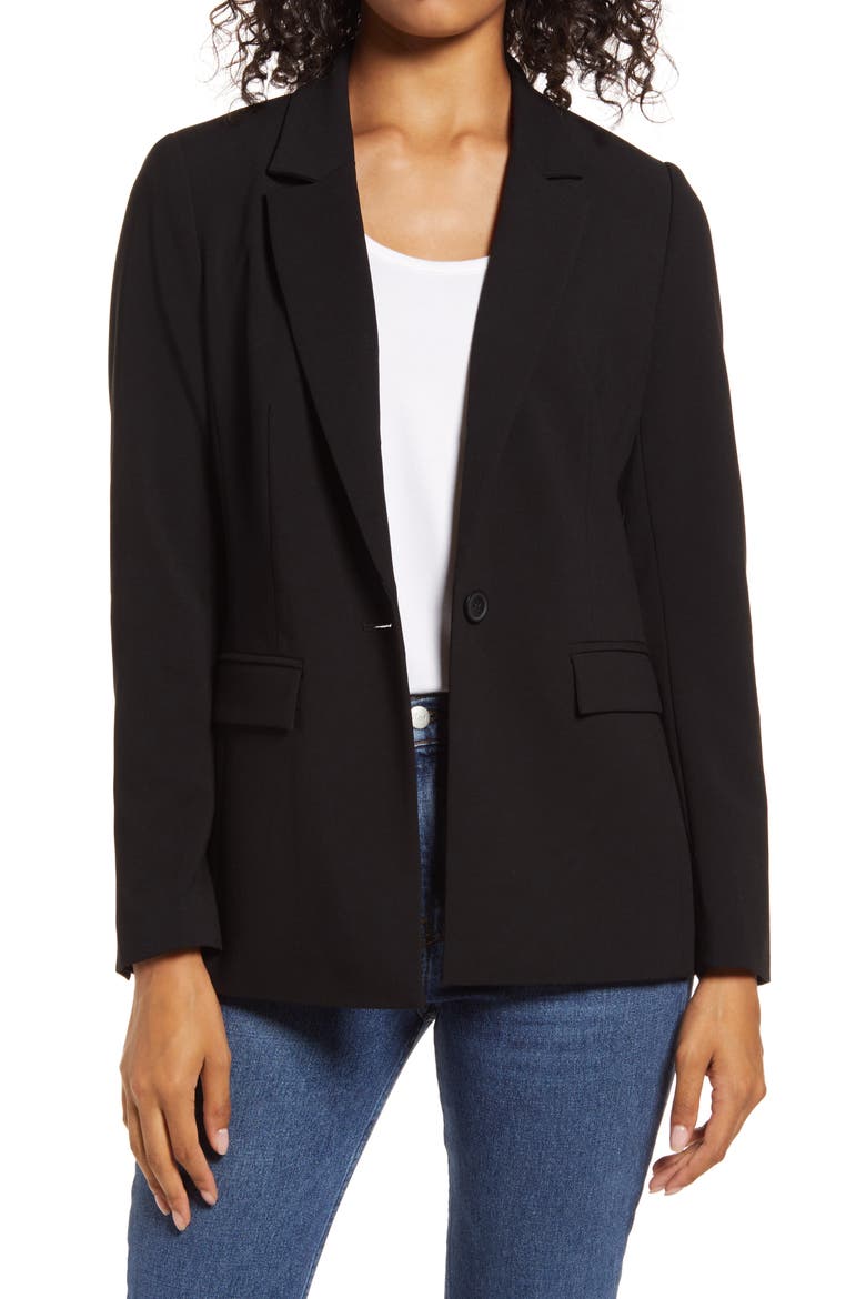 Pocket Blazer, Main, color, BLACK