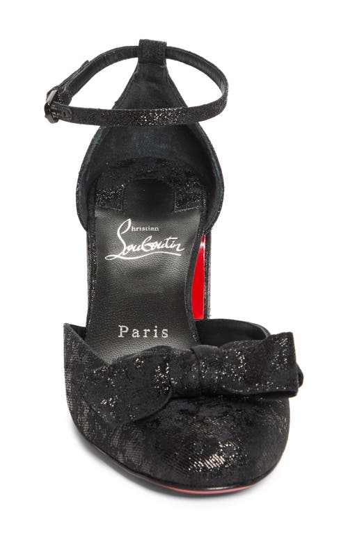 Christian Louboutin Jane Bow Red Sole Pumps In Black