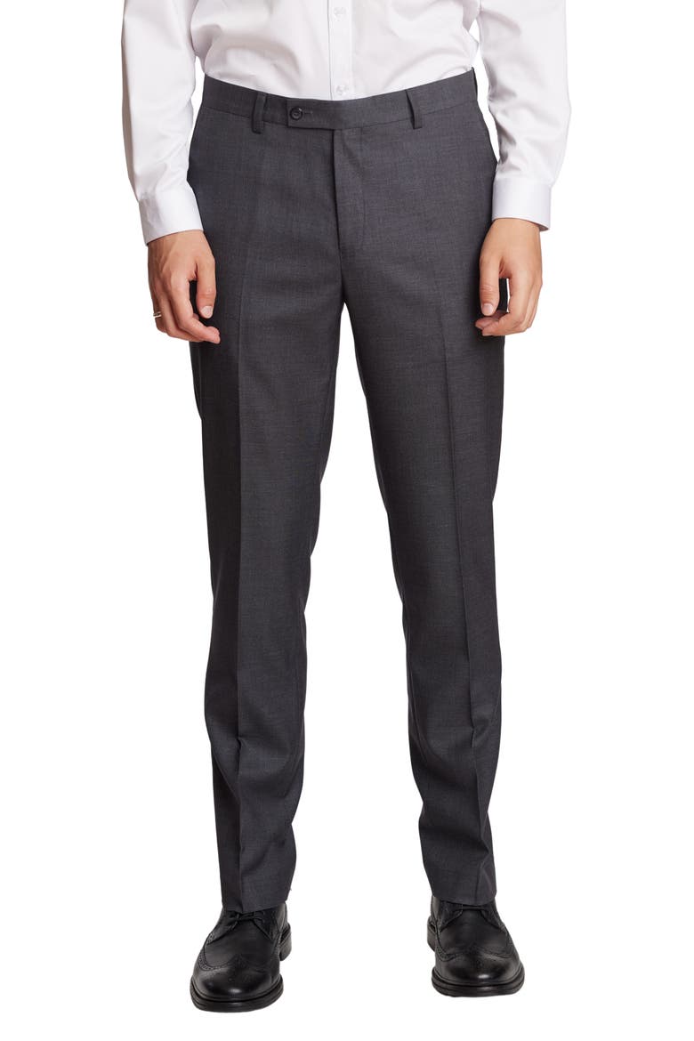 Modern Fit Downing Dress Pants, Main, color, CHARCOAL SHARK
