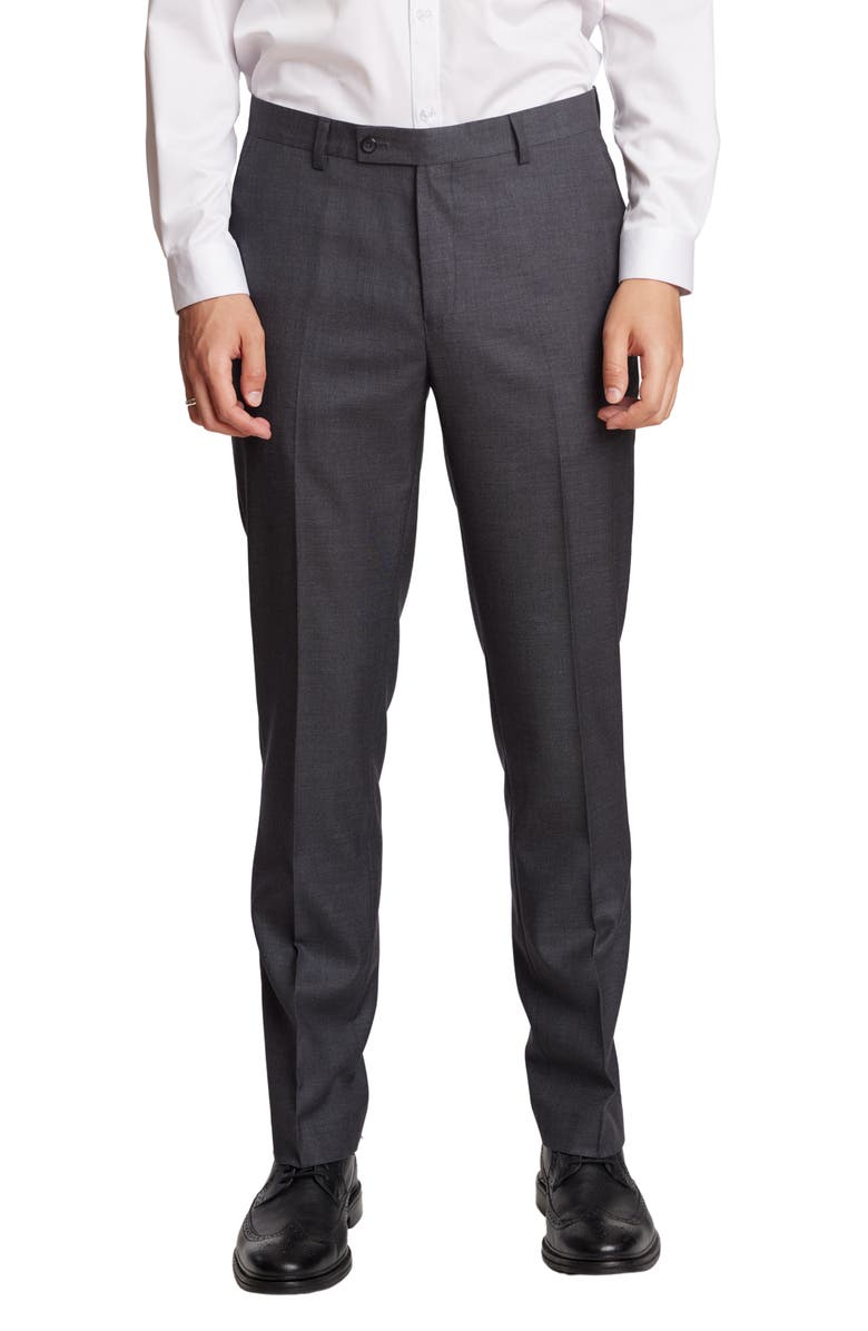 PAISLEY & GRAY Modern Fit Downing Dress Pants, Main, color, Charcoal Shark