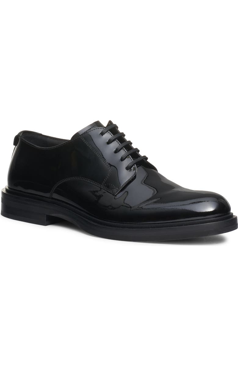 Dolce&Gabbana Vernice Plain Toe Derby, Main, color, 80999 Nero