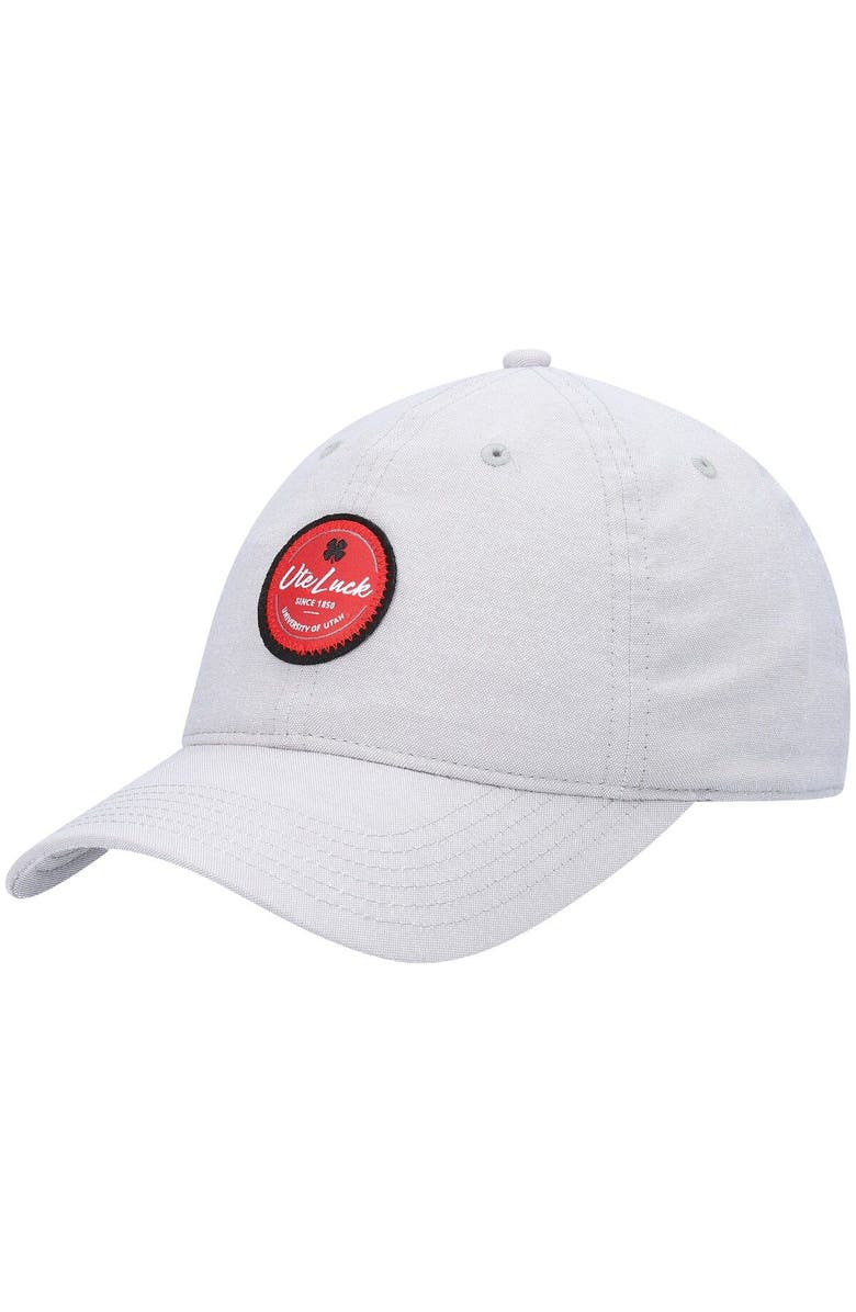 Black Clover Men's Gray Utah Utes Oxford Circle Adjustable Hat, Alternate, color, Gray