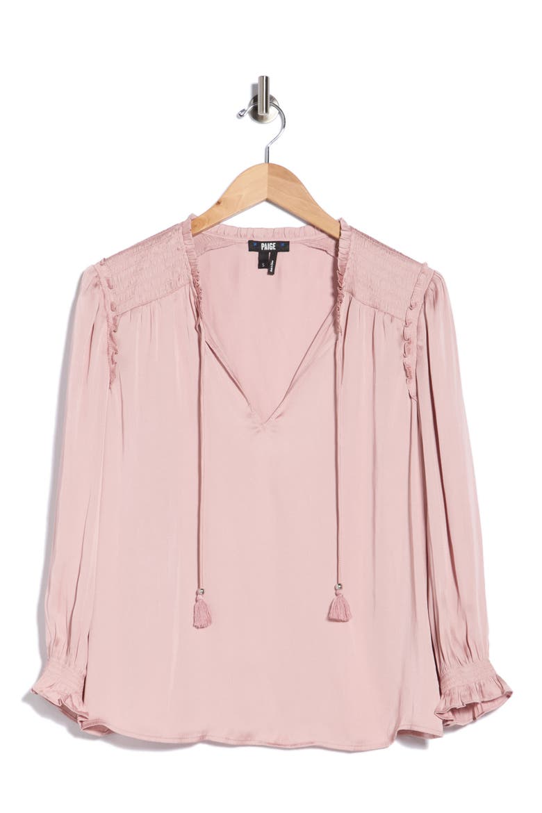 Kaylynn Split Neck Top, Main, color, BLUSH