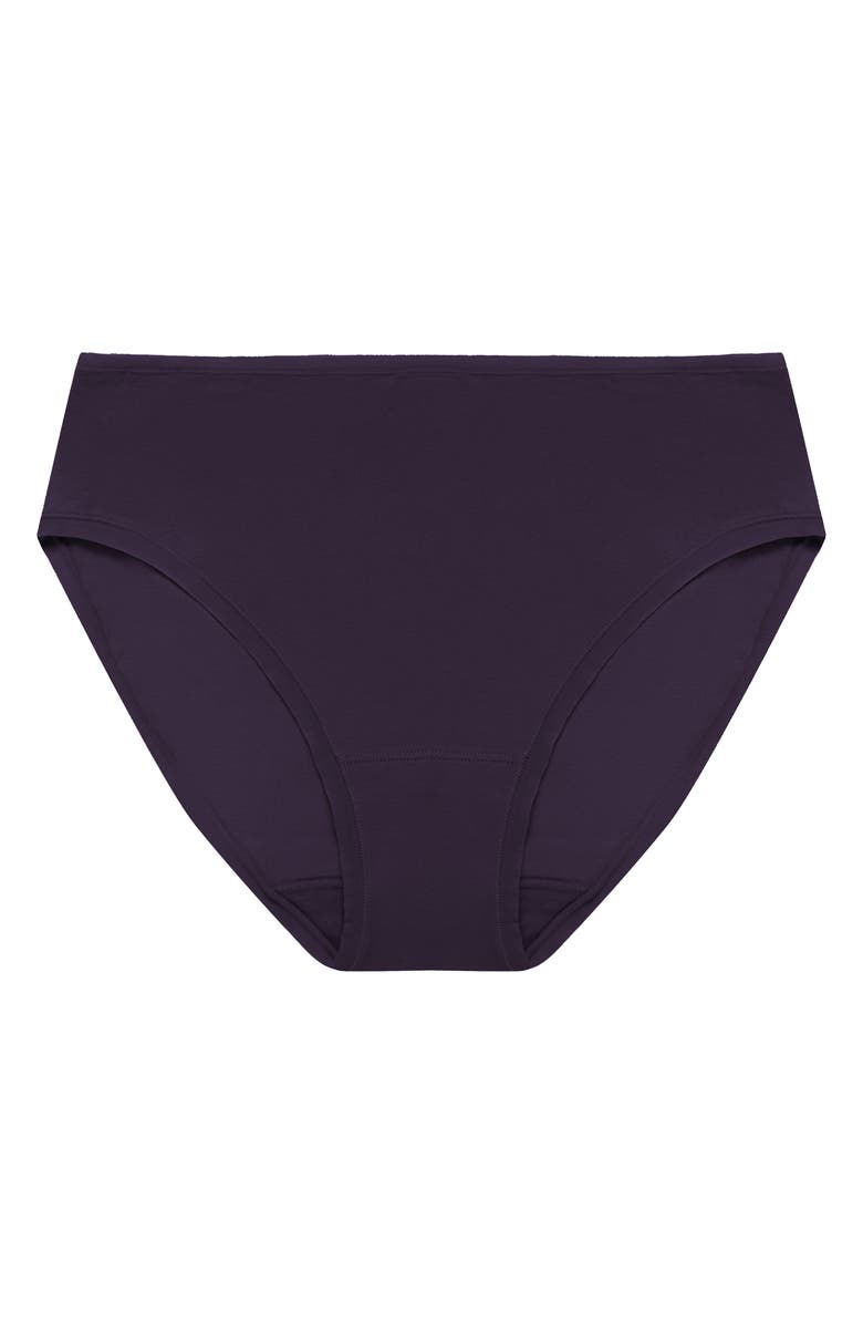 Natori Bliss Bare Cotton Hipster Briefs, Alternate, color, Purple Dsk