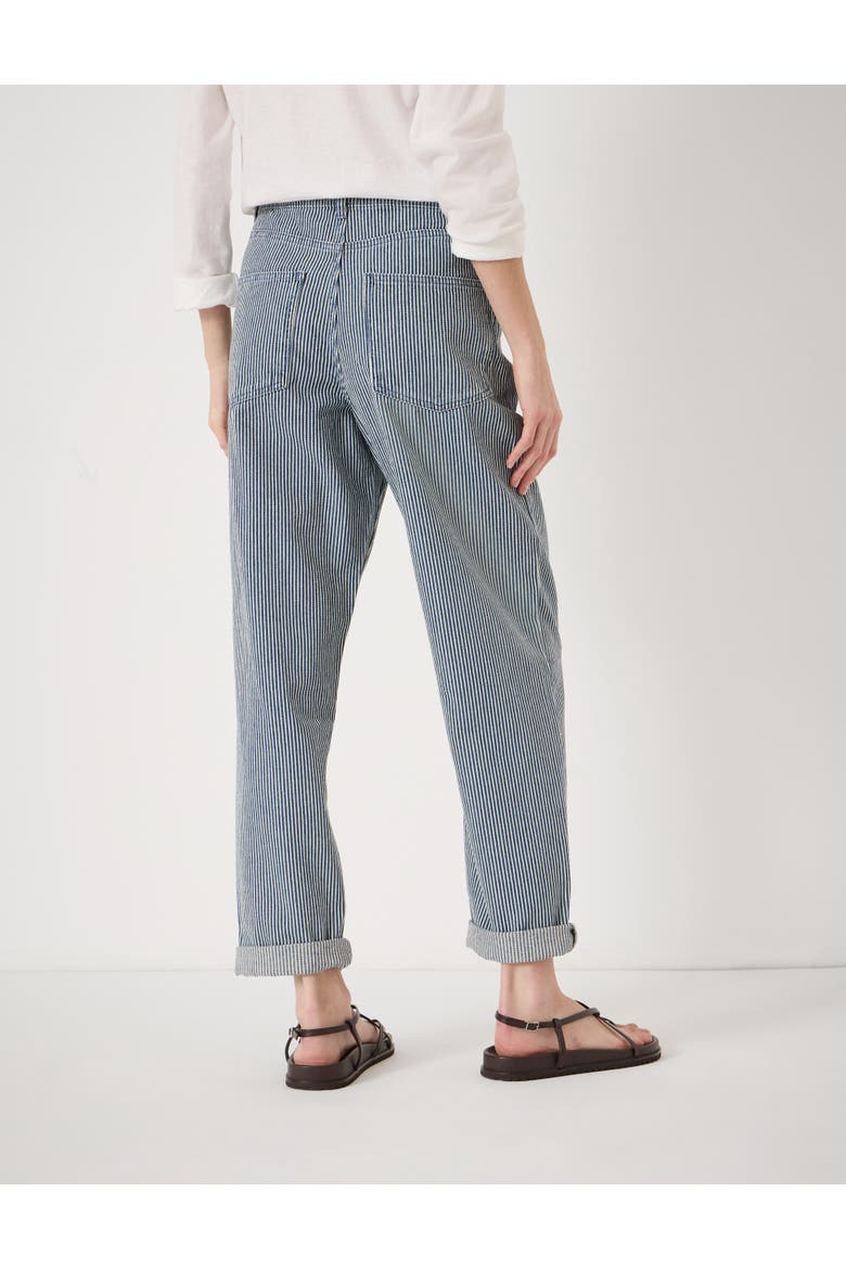 Button Fly Stripe Boyfriend Jeans, Alternate, color, Blue Stripe