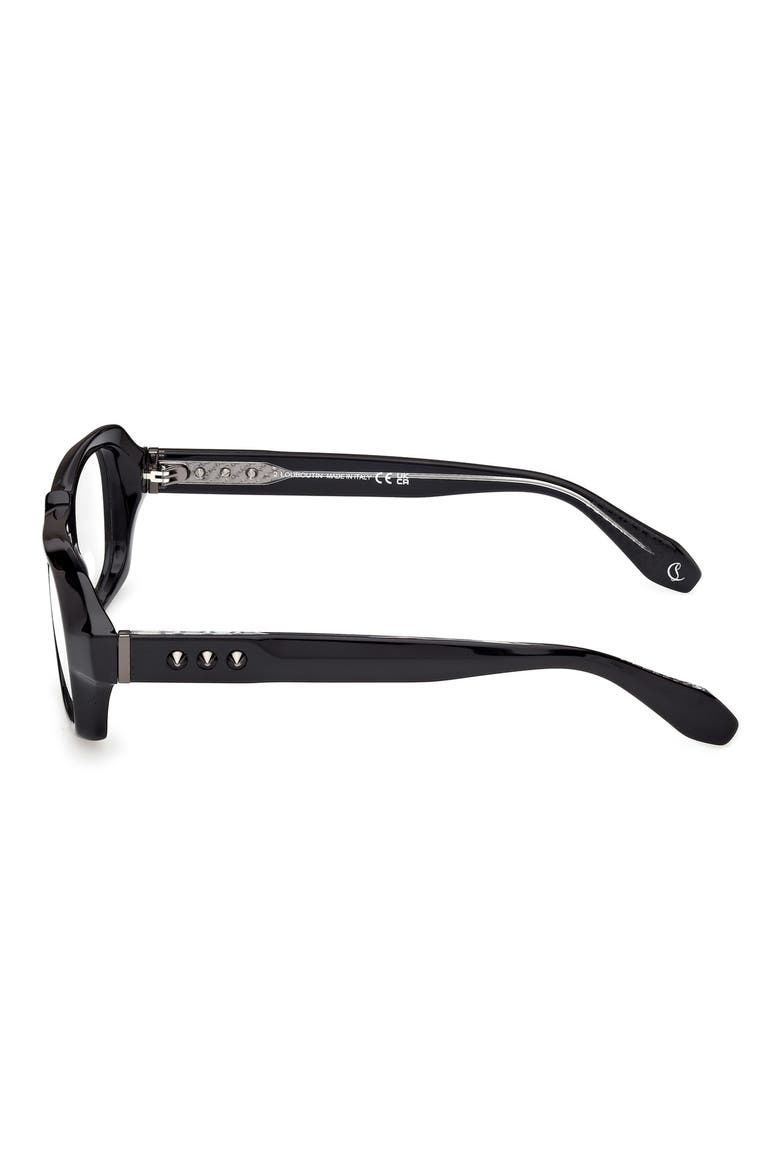55mm Rectangular Optical Glasses, Alternate, color, BLACK