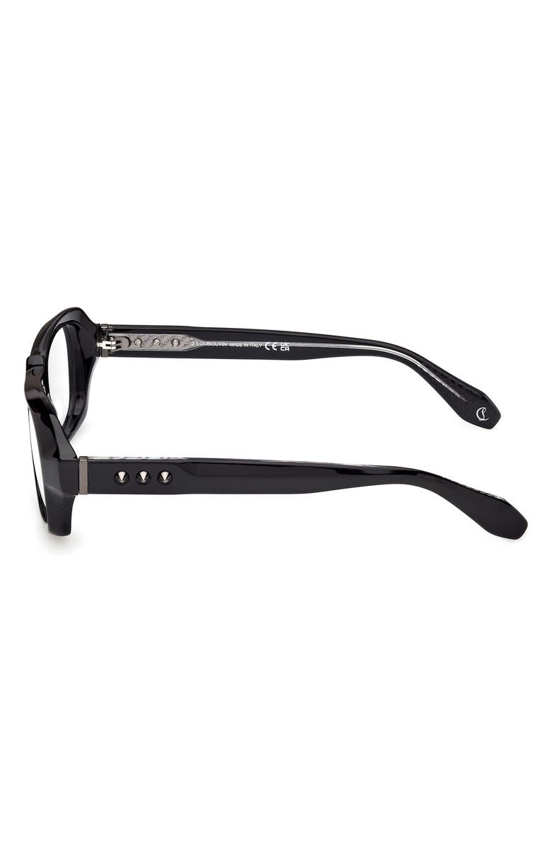 Christian Louboutin 55mm Rectangular Optical Glasses, Alternate, color, 