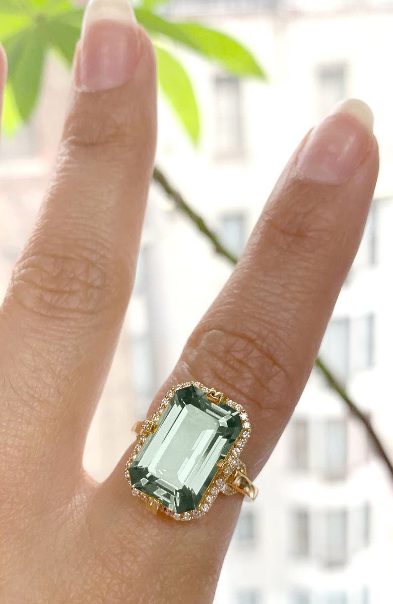 GOSHWARA Gossip Emerald Cut Ring, Alternate, color, Translucent Green