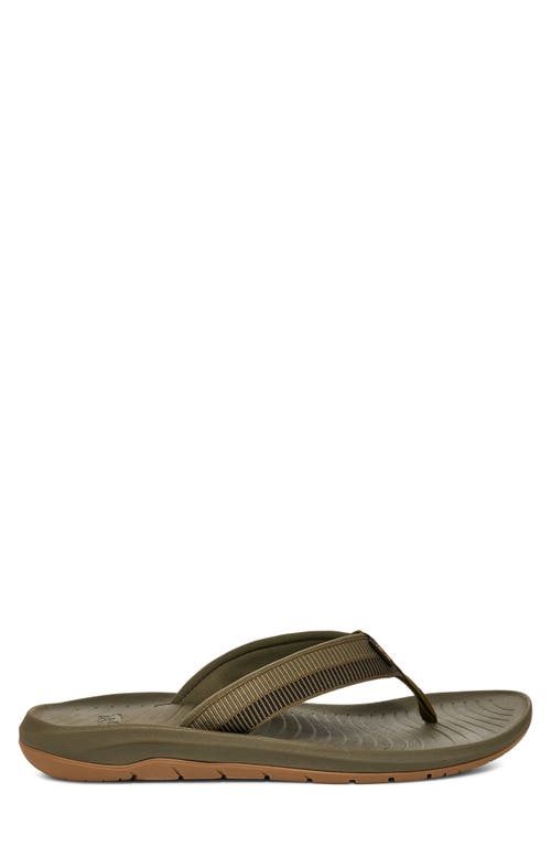 Teva Hurricane Flip Flop In Archive Ladder Dark Olive