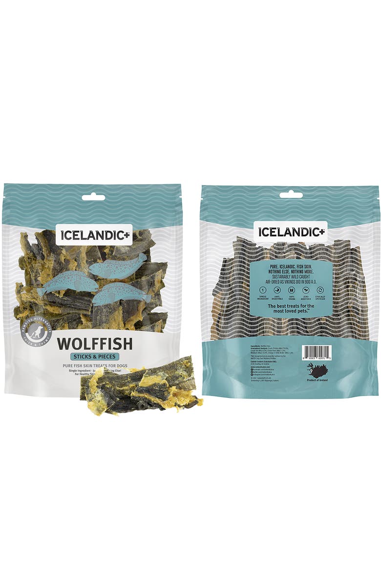 ICELANDIC+ Wolffish Skin Dog Treat 9Oz, Alternate, color, 