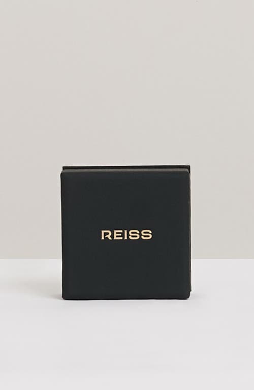 Reiss Mia Modern Cubic Zirconia Hoop Earrings In Gold Tone/clear Crystal