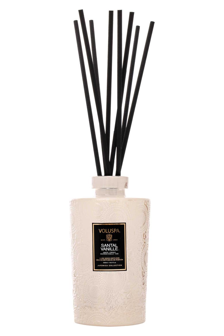 Santal Vanille Luxe Reed Diffuser, Main, color, SANTAL VANILLE