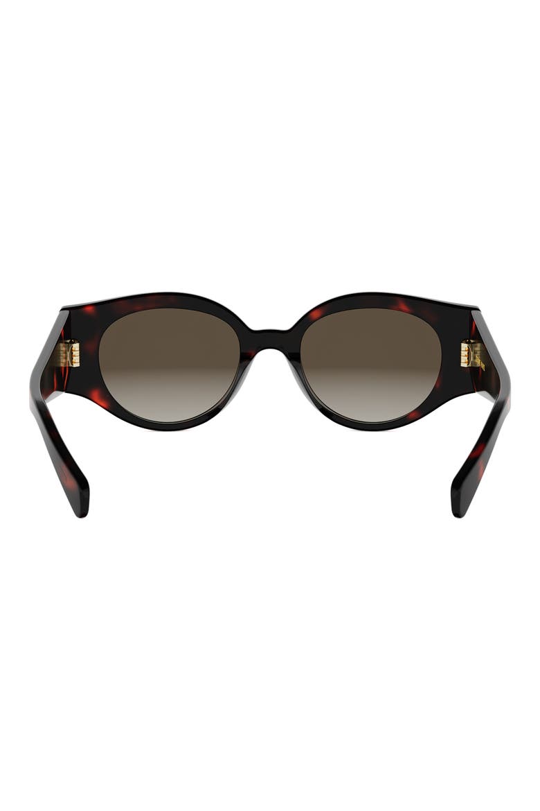 Triomphe Stamp 50mm Butterfly Sunglasses, Alternate, color, DARK HAVANA / GRADIENT BROWN