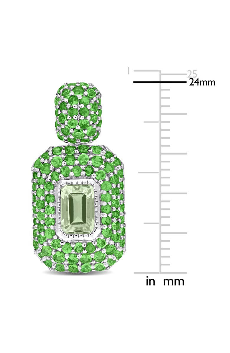 Julianna B. Quartz & Tsavorite Cluster Earrings 14k, Alternate, color, Green Quartz