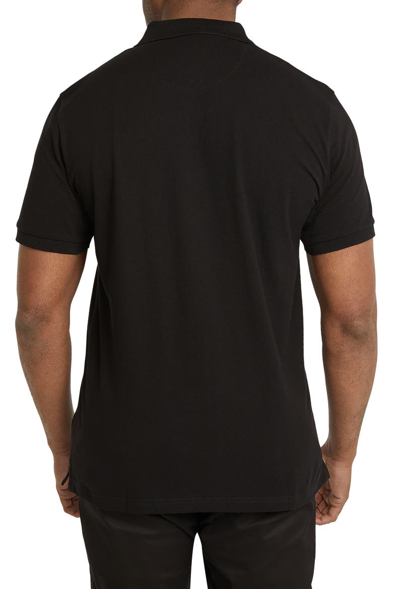 Huxlie Splice Half Zip Polo, Alternate, color, BLACK