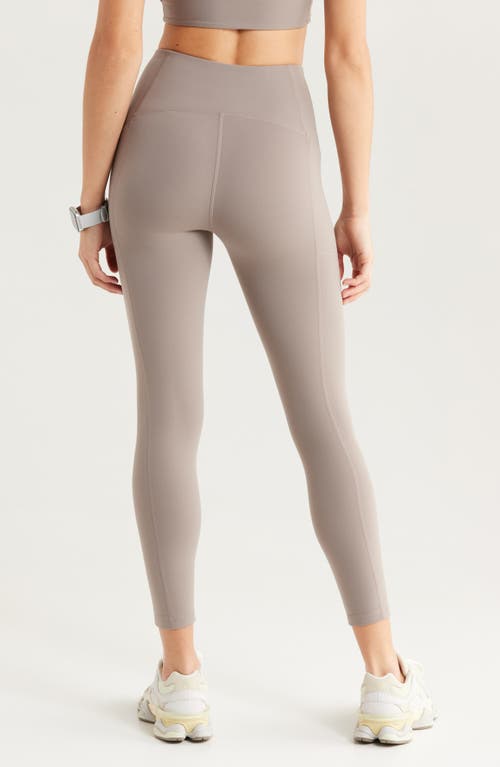 Zella Studio Luxe High Waist Pocket 7/8 Leggings In Neutral