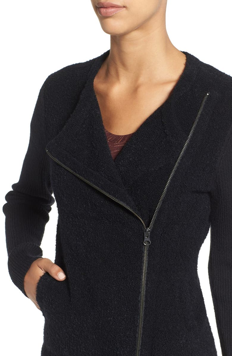 Caslon<sup>®</sup> Mixed Knit Moto Sweater, Alternate, color, 