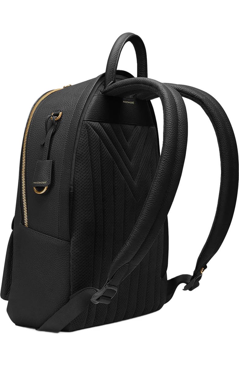 MAISON de SABRÉ Leather Backpack, Alternate, color, Black Caviar