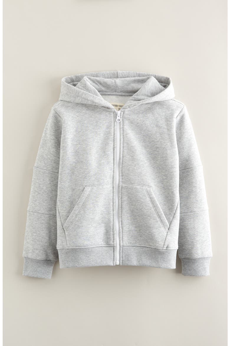 Kids' Zip Hoodie, Main, color, GREY SOFT HEATHER