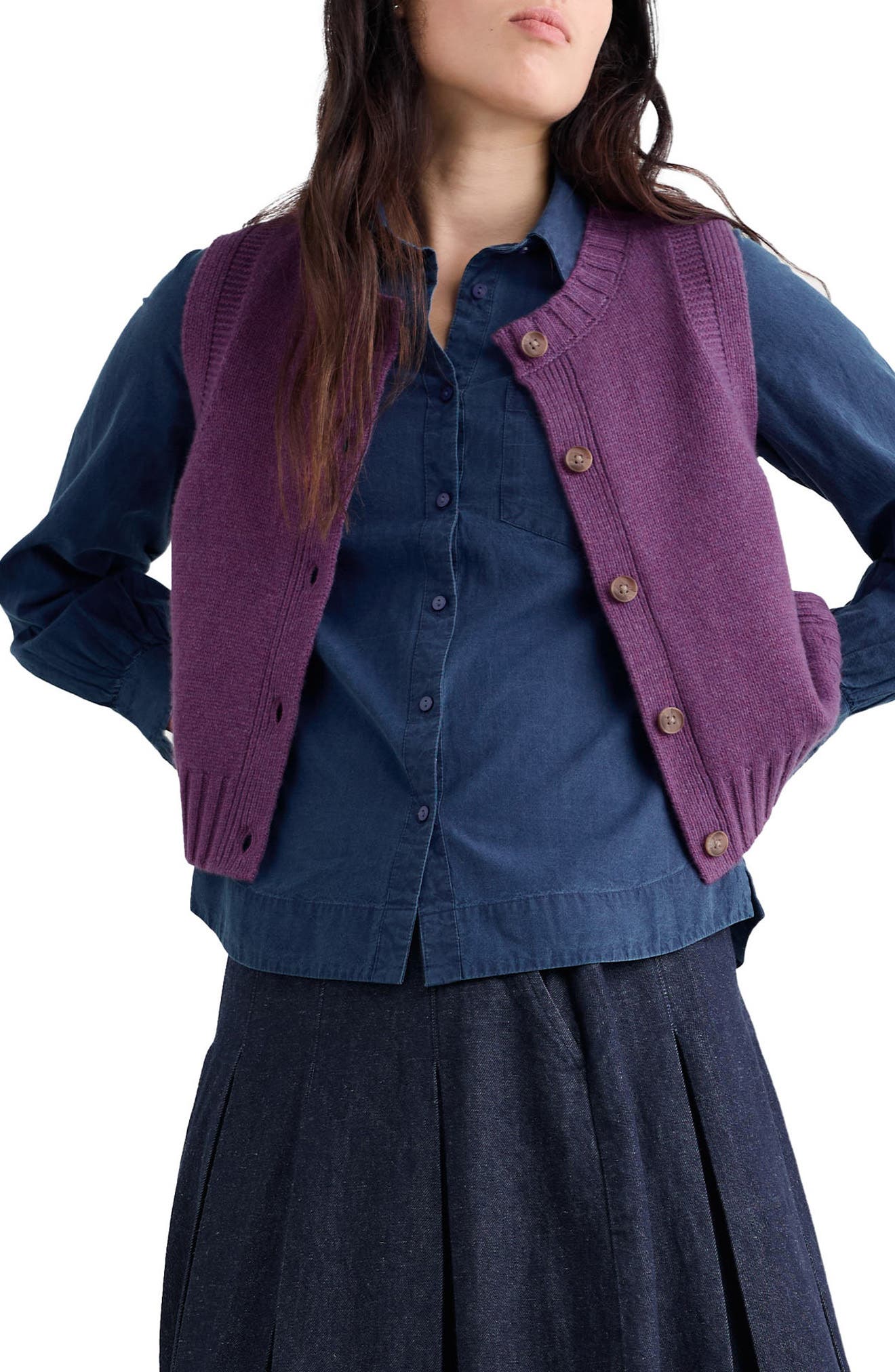 selected KNIT MELANGE SPRING HEATHER